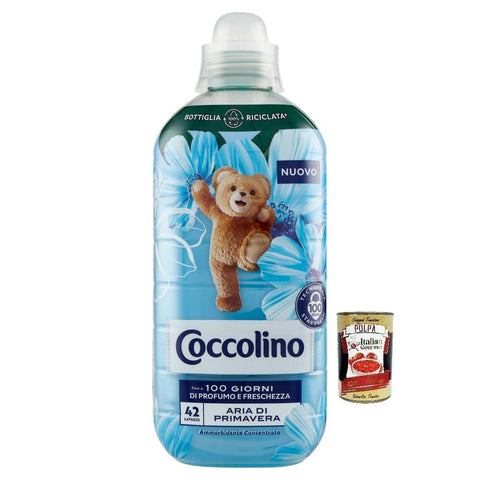 Coccolino Flüssiger Weichspüler Coccolino Aria di Primavera,100 Tage Parfüm und Frische,Konzentrierter Weichspüler, Frühlingsluft, 42 Wäschen, 980 ml italienisch Original 8720181351471