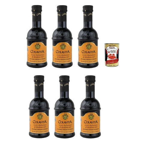 Colavita Aceto Balsamico di Modena IGP, I.G.P, Balsamico Essig aus Modena Glasflasche 6x250ml Original italienisch Getränk