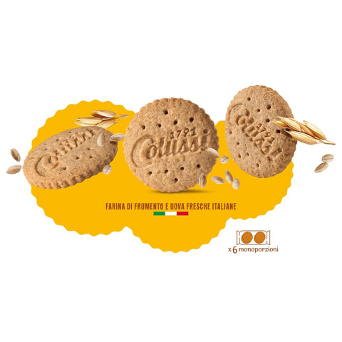 12x Colussi Biscotti Integrali con Chicchi di Orzo Vollkornkekse mit Gerste 273 g