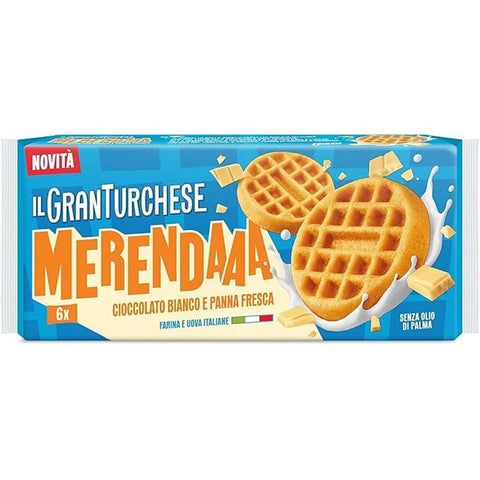 Colussi Kategorien 5x Granturchese La Merenda Cioccolato Bianco e Panna Fresca Weiche weiße Schokolade und frische Sahne, 240 g