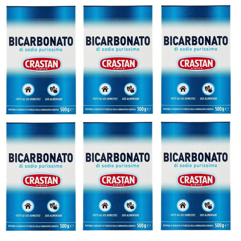 Crastan Bicarbonato di sodio purissimo reines Natriumbicarbonat für den Heimgebrauch und für Lebensmittel 500 g italienisch Original