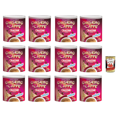 Crastan Ginseng e caffe' solubile, ungesüßt Instant Ginseng & Kaffee Drink 12x (200 gr 25 Tassen) Original aus Italien! italienisch