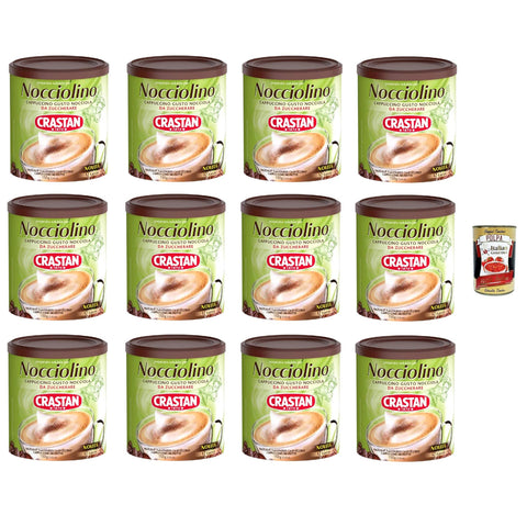 Crastan Nocciolino, Cappuccino Solubile Gusto Nocciola, Cappuccino löslicher Haselnussgeschmack 12x150g Original italienisch Getränk