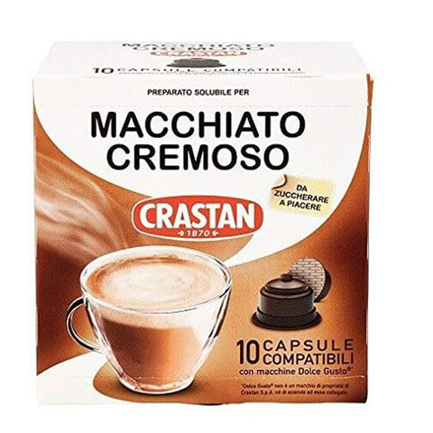 Crastan caffè macchiato cremoso Dolce e gusto pads Kapseln KAFFEEKAPSELN 10x italienisch Original