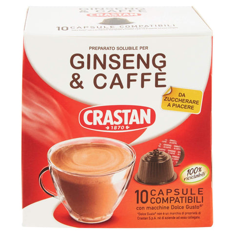Crastan caffè Ginseng & Kaffee Dolce e gusto pads Kapseln KAFFEEKAPSELN 60x Original italienisch