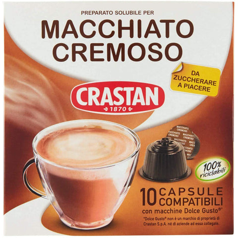 Crastan caffè macchiato cremoso Dolce e gusto pads Kapseln KAFFEEKAPSELN 60x Original italienisch Getränk