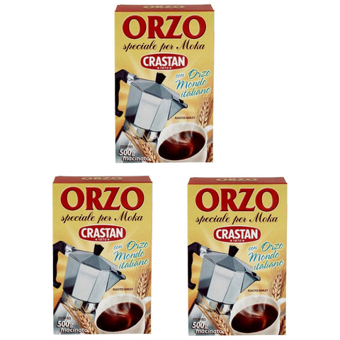 Crastan Orzo per moka kaffee Instant lösliche Gerste Getreidekaffee Kaffee 3x500g Original italienisch Getränk