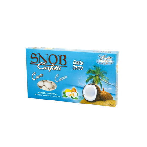 CRISPO Frucht- & Kräuterbonbons CRISPO Konfetti "Snob" Cocco Toasted Mandeln mit Milch Schokolade und Kokosnuss * 17.64oz * Import] 500 g italienisch Original 8005085705026