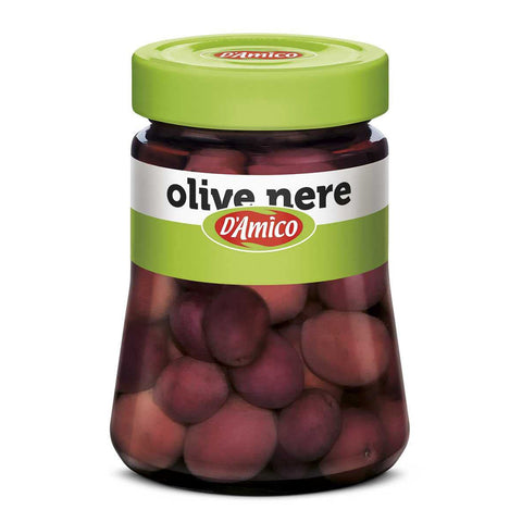 D'amico Olive Nere in Salamoia Schwarze Oliven in Salzlake 300g italienisch Original