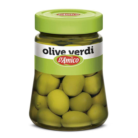 D'amico Olive Verdi in Salamoia Grüne Oliven in Salzlake 300 g italienisch Original Gemüsegericht