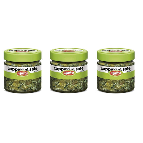 D'amico Capperi al Sale Salzkapern Glas 70 g Kapern italienisch Original