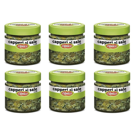 D'Amico Kapern D'Amico Capperi al Sale Salzkapern Glas Kapern 70 g 6x italienisch Original