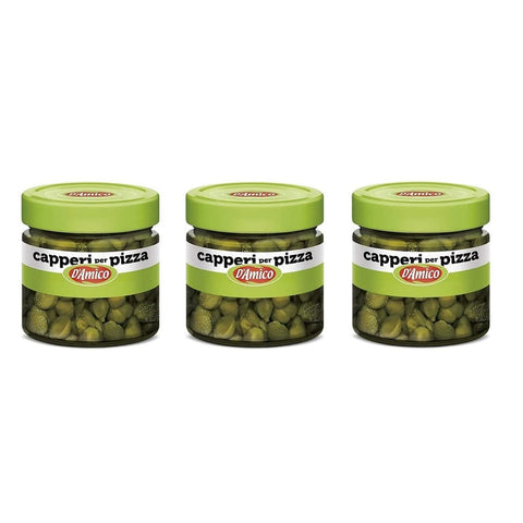 D'Amico Kapern D'Amico Capperi per Pizza Kapern für Pizza Glas 100g 3x Original italienisch