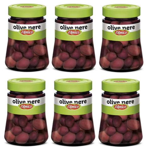 D'amico Oliven D'amico Olive Nere in Salamoia Schwarze Oliven in Salzlake 6x 300g italienisch Original 8005695005059
