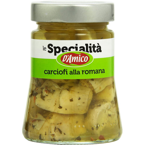 D'amico Carciofi alla Romana Artischocken mit Stielen in Sonnenblumenöl gekleidet Gr.280 3x italienisch Original