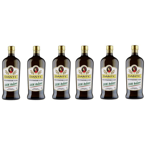 Dante Oliven Dante Olio Extravergine di Oliva 100% Italiano italienisch Extra Natives Olivenöl Speiseöl Öl Küchenöl 1 Lt 6x italienisch Original 8000010002966