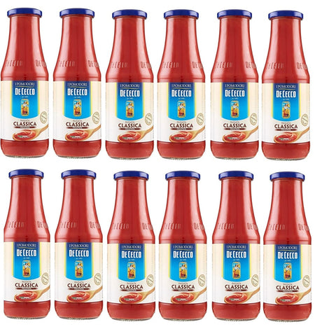 De Cecco Gemüse De Cecco Passata di Pomodoro Tomatenpaste Tomaten sauce 100% Italienisch 700g 12x Original italienisch 8001250009852