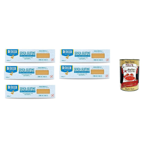 De Cecco Internationale Nudeln De Cecco Linguine senza Glutine No.7, Glutenfrei,100% Italienisch Pasta Nudeln gluten free 5x 400 G Original 8001250014092