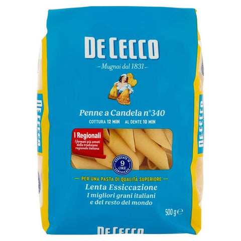 De Cecco Internationale Nudeln De Cecco Pasta 100% Italienisch Penne a Candela N°340 Nudeln 500g 10x Original italienisch inkl. Italian Gourmet Polpa 400g 8001250123404