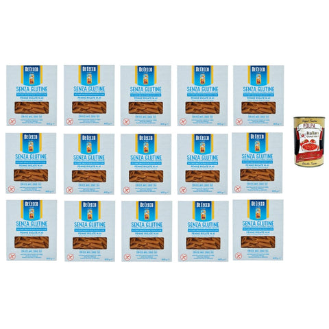 De Cecco Internationale Nudeln De Cecco Penne rigate senza Glutine No.41 Glutenfrei 100% Italienisch Pasta Nudeln gluten free 15x400 G italienisch Original + kostenlos polpa 400 g 8032804040014