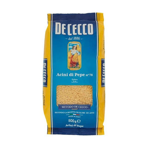 De Cecco Pasta 100% Italienisch Acini di Pepe n° 78 kurze Pasta 500 g Original