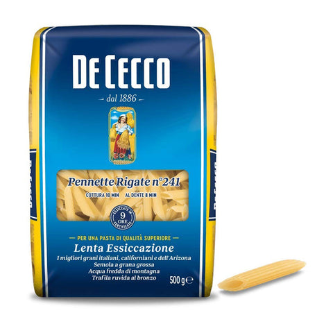 De Cecco Pasta 100% Italienisch Pennette Rigate n° 241 kurze Pasta 500 g 10x italienisch Original