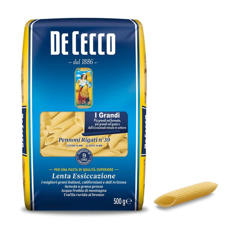De Cecco Pasta 100% Pennoni Rigati n° 39 kurze Pasta 10x 500g Original italienisch