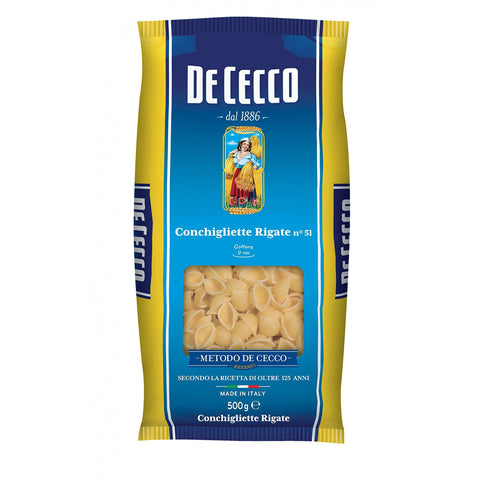 De Cecco Pasta De Cecco 100% Italienisch Conchigliette Rigate n. 51 Nudeln 500 g 10x italienisch Original