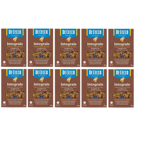 De Cecco Pasta Fusilli integrali n. 34 Vollkorn italienisch Nudeln 500 g 10x Original italienisch
