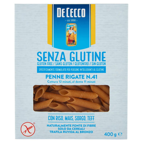 De Cecco Penne Rigate n. 41 400g senza Glutine Glutenfrei pasta nudeln 5x Original italienisch