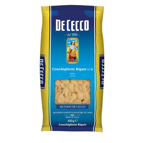 De Cecco Kurze Pasta De Cecco Pasta De Cecco 100% Italienisch Conchigliette Rigate n. 51 Nudeln 500 g 10x italienisch Original 8001250120519