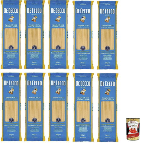 De Cecco Pasta 100% Italienisch Spaghetti n. 12 Nudeln 500 g Längliche Pasta Original