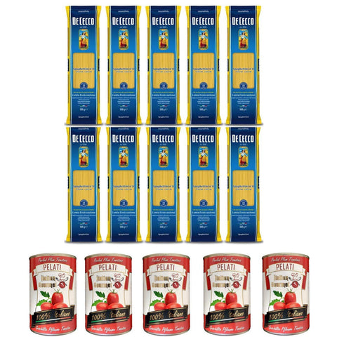 De Cecco Pasta De Cecco 100% Italienisch Spaghettini n. 11 Nudeln 500 g 10x italienisch Original + kostenlos 100% italienische geschälte Tomaten dosen 5x400 g