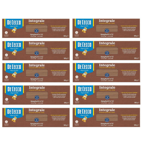 De Cecco Pasta spaghetti integrali n. 12 Vollkor Nudeln 10x500g Original italienisch