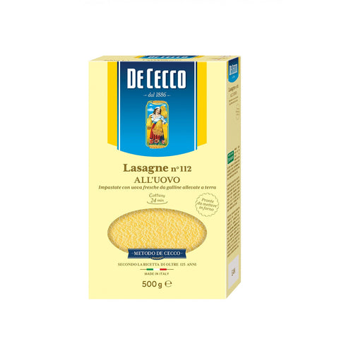 De Cecco Pasta 100% Lasagne all'uovo n. 112 Nudeln mit ei 10x500g Original italienisch