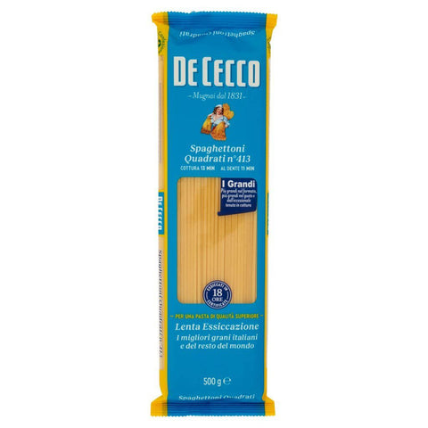 De Cecco Pasta 100% Italienisch Spaghettoni Quadrati N°413 Nudeln 500 g Nudelgerichte Original