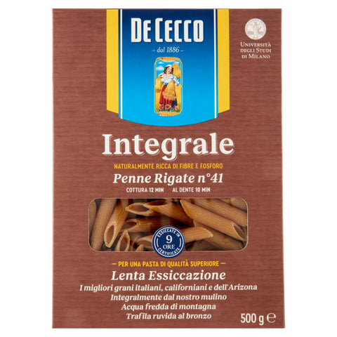 De Cecco Pasta Penne rigate integrale n. 41 Vollkor Nudeln 10x500g Original italienisch