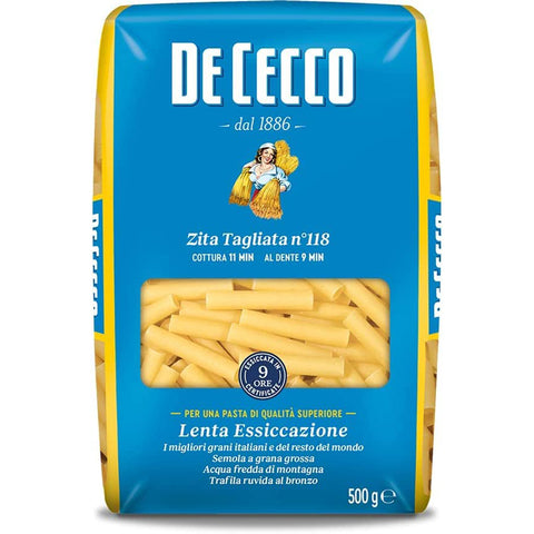 De Cecco Pasta De Cecco 100% Italienisch Zita Tagliata N°118 Nudeln 500 g 24x italienisch Original + kostenlos Polpa 400 g