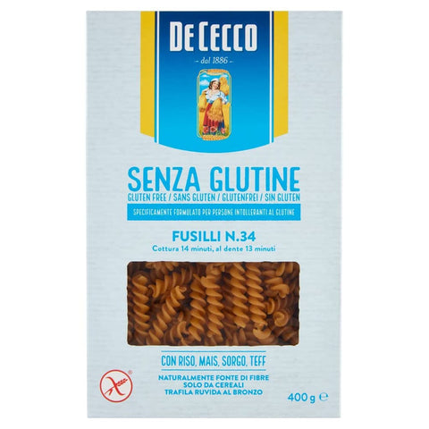 De Cecco Nudeln & Pasta De Cecco Fusilli senza Glutine No. 34 Glutenfrei pasta nudeln 10x 400G italienisch Original 8001250014146