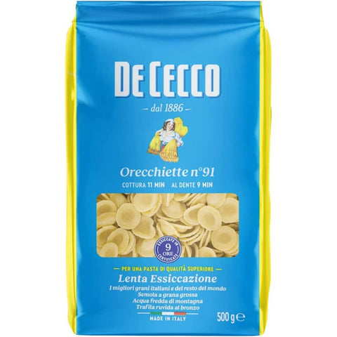 De Cecco Nudeln & Pasta De Cecco Pasta 100% Italienisch Orecchiette N°91 Nudeln 500g 10x Original italienisch inkl. Italian Gourmet Polpa 400g 8001250120915