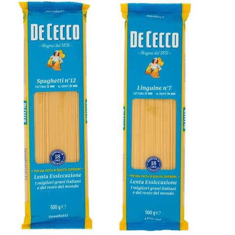 De Cecco Nudeln & Pasta De Cecco Pasta 100% Italienisch Spaghetti n. 12 Nudeln 500 g + 10x Linguine n. 7 500 g Italian Gourmet Polpa 400 g Original 8001250120076