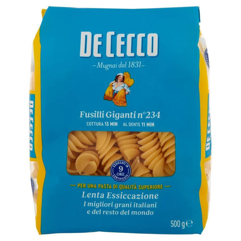 De Cecco Nudeln & Pasta De Cecco Pasta De Cecco 100% Fusilli giganti n. 234 Nudeln 10x 500g italienisch Original 8001250010100