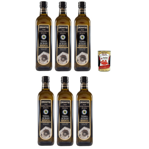 De Santis olio extra vergine di oliva DOP, Natives Olivenöl extra, terra di bari bitonto DOP, 6x 0,75 l italienisch Original