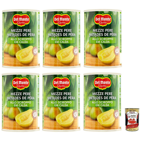 Del Monte Mezze Pere in Sciroppo Halbe Birnen in Sirup Frucht in Sirup Dose 6x 420g italienisch Original