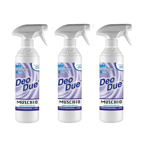 Deo Due Raumsprays Deo Due Profumatore Bifase Muschio Luft und Textilerfrischer 3x 500 ml italienisch Original