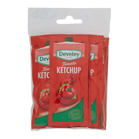 Develey Tomato Ketchup Tomaten in Bester Qualität Tomaten Würzsauce Packung mit 10 Beuteln bestehend aus 6 Einzeldosis 15ml italienisch Original