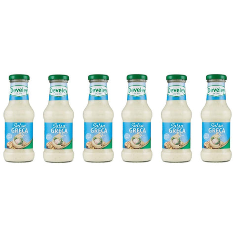 Develey Salsas Develey Salsa Greca Griechische Soße Glutenfrei würzsauce Tafelsauce Sauce Ideal zu Gemüse Glasflasche 250 ml italienisch Original 4006824009652