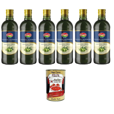 Di Carlo Koch- & Backzutaten Di Carlo Tradizione Mediterranea Olio extra vergine d'oliva Extra natives Olivenöl 6x 1lt italienisch Original 8003408282308