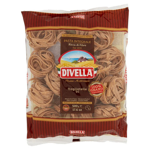 Divella Pasta Divella Tagliatelle integrale n. 91 Vollkor italienisch Nudeln 500 g 24x italienisch Original + kostenlos polpa 400 g
