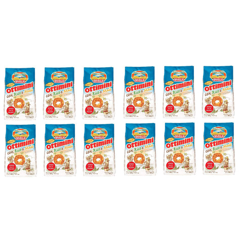 Divella Ottimini con Riso e Mais Shortbread Kekse mit Reis und Mais italienische Kekse 400 g 12x italienisch Original